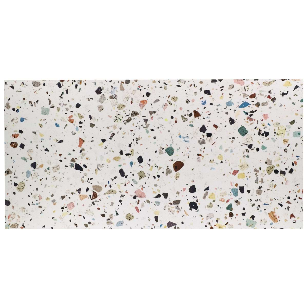 Sample-Bejeweled White Multicolor 24x48 Polished Porcelain Tile ...