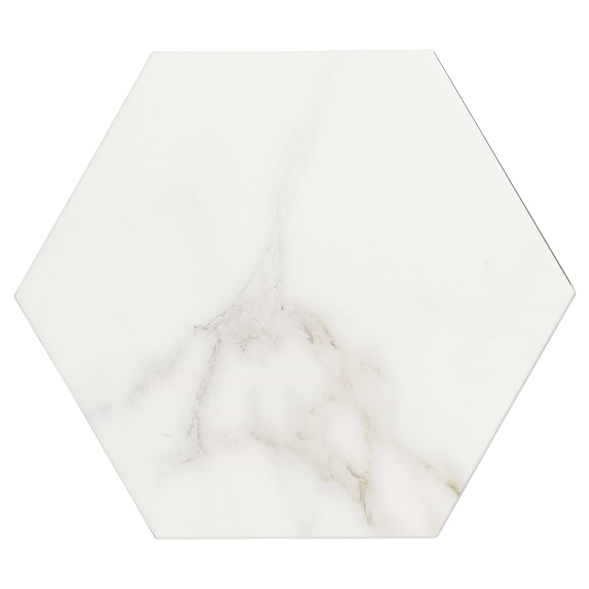 Amalfi Calacatta 6” Hexagon Matte Porcelain Tile