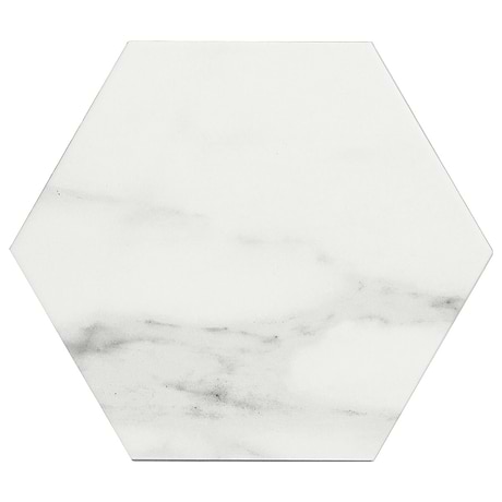 Amalfi Statuario White 6" Hexagon Matte Porcelain Tile