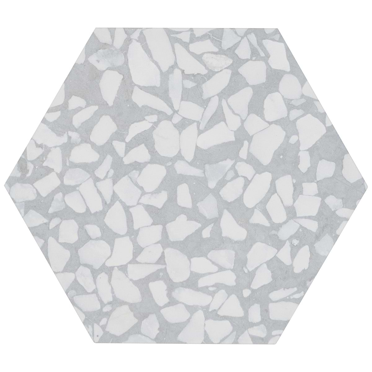 Terrazzo Hex Azulio Blue 9" Terrazzo Look Matte Porcelain Tile