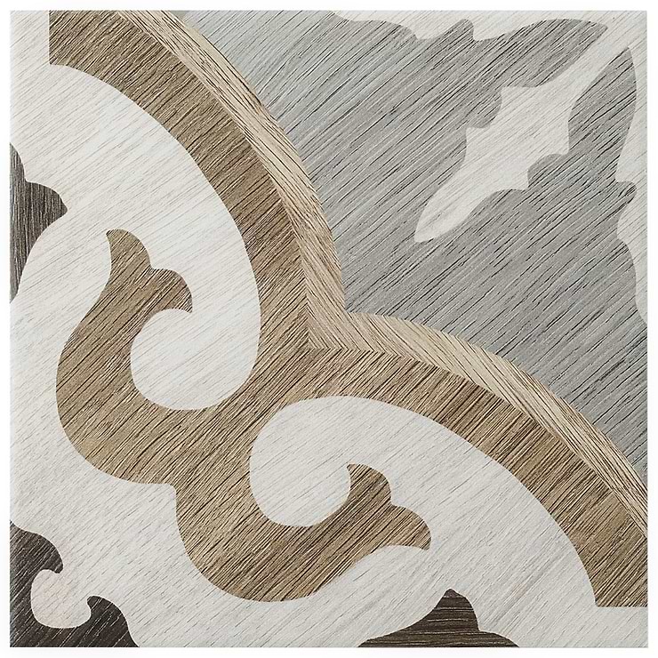 Sample-Delancey Briar Oak Multicolor 8x8 Matte Porcelain Tile