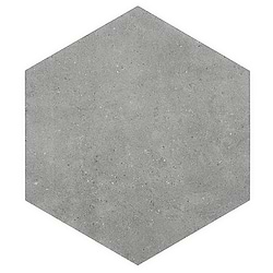 Pergola Graphite 12.5" Hexagon Gray Matte Porcelain Tile