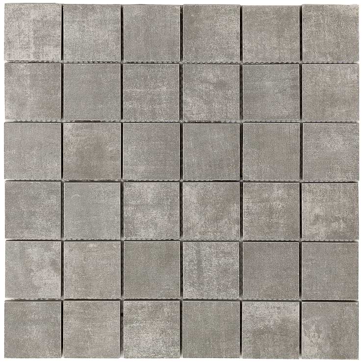 Basic Cement Ash 2x2 Matte Porcelain Mosaic Tile