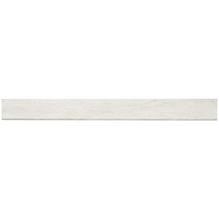 Basic Travertine Cotton White 2x24 Matte Porcelain Bullnose 