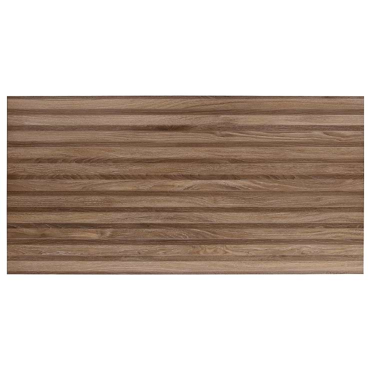 Nobu Ribbon Roble Brown 24x48 Wood Look Matte Porcelain Tile