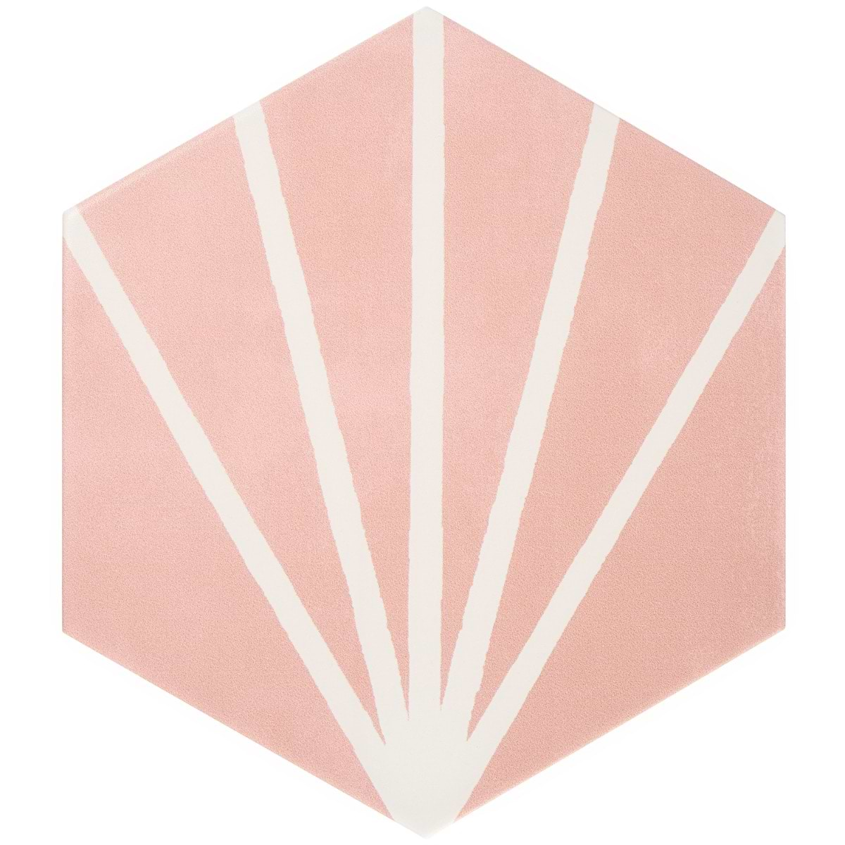 HexArt Deco Rose  8" Hexagon Porcelain Matte Tile