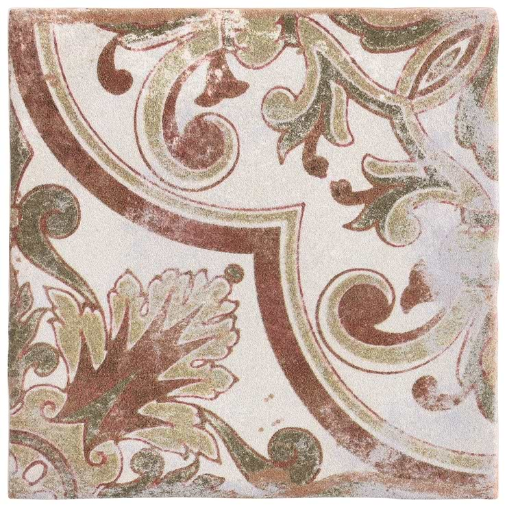 Paula Purroy Talia Vila Terracotta 5x5 Matte Ceramic Tile