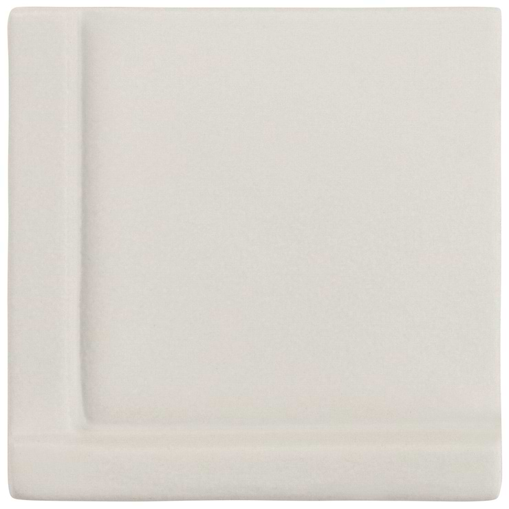 Roller Cross White 4x4 3D Handmade Matte Ceramic Tile