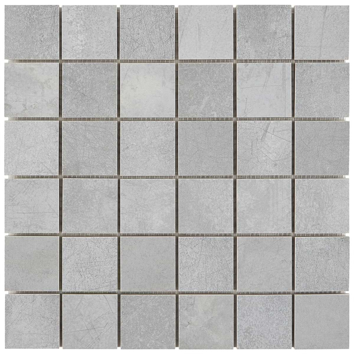 Bond Excalibur Medium Gray 2x2 Matte Porcelain Mosaic Tile