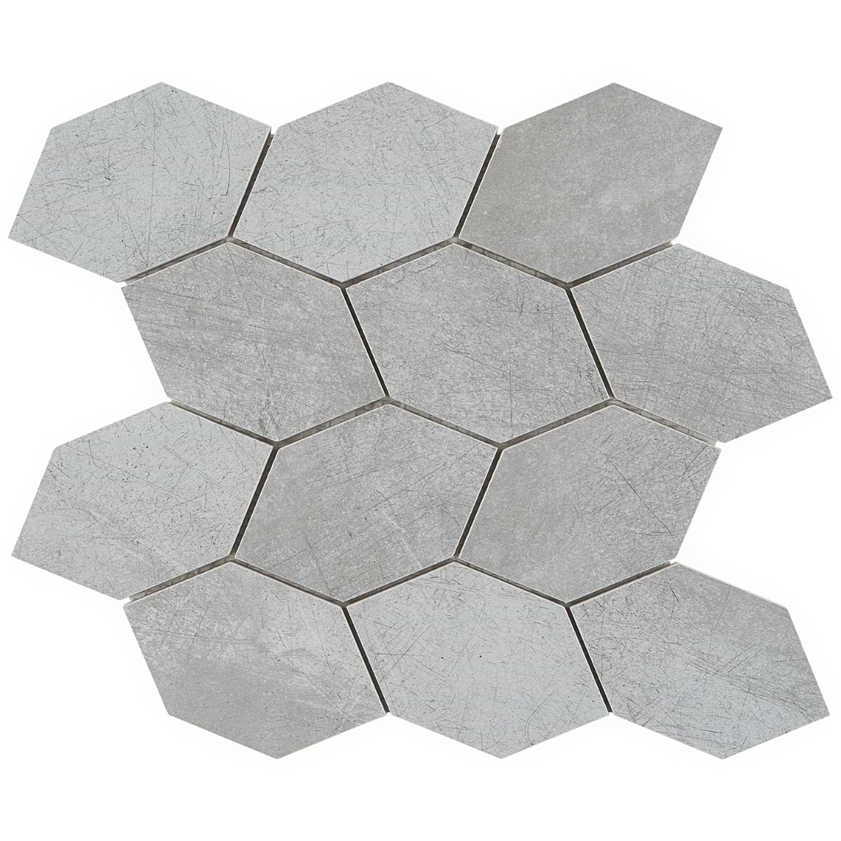 Bond Excalibur Medium Gray Foliage Matte Porcelain Mosaic Tile