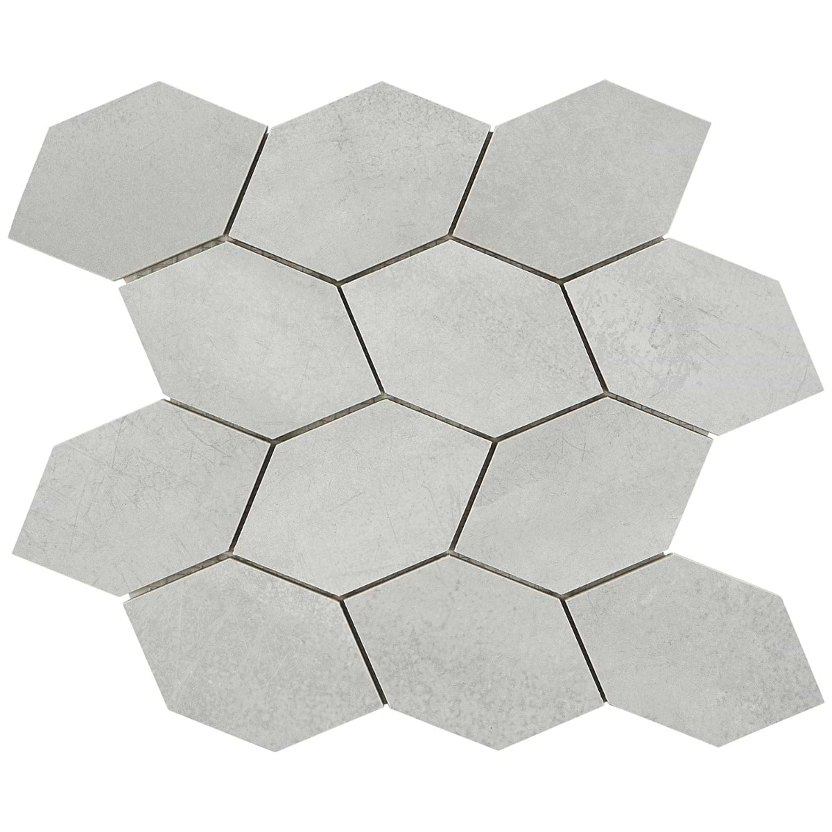 Bond Nimbus Silver Foliage Matte Porcelain Mosaic Tile