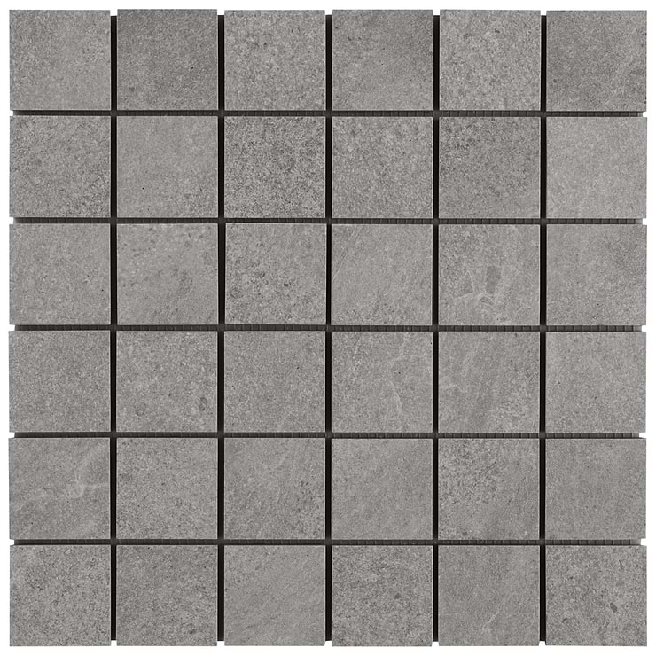 Era Silver Gray 2x2 Limestone Look Matte Porcelain Mosaic Tile