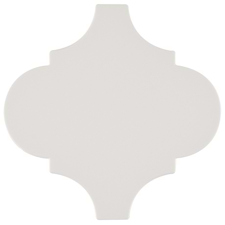 Zeal White 8x8 Arabesque Matte Porcelain Tile
