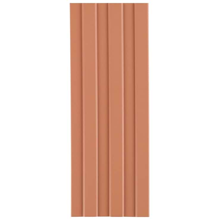 Bariano Terracotta 6x16 Fluted 3D Matte Porcelain Tile