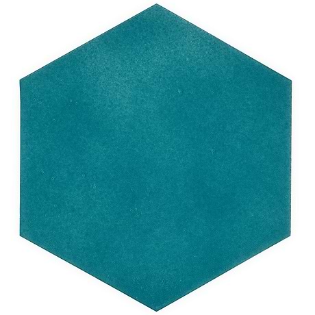 Cavallo Fiji Blue 7" Hexagon Glossy Porcelain Tile