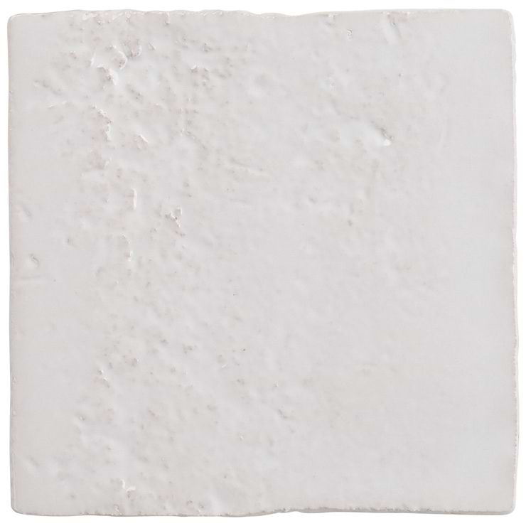 Navari White 5x5 Textured Glossy Ceramic Tile