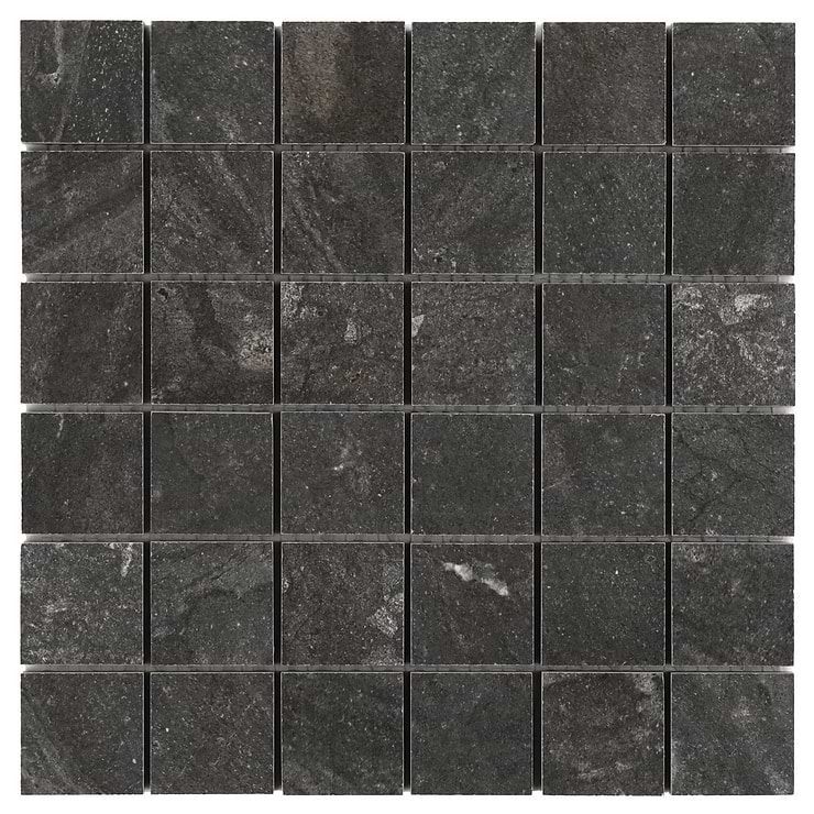 Santo Charcoal Black 2x2 Matte Porcelain Mosaic Tile