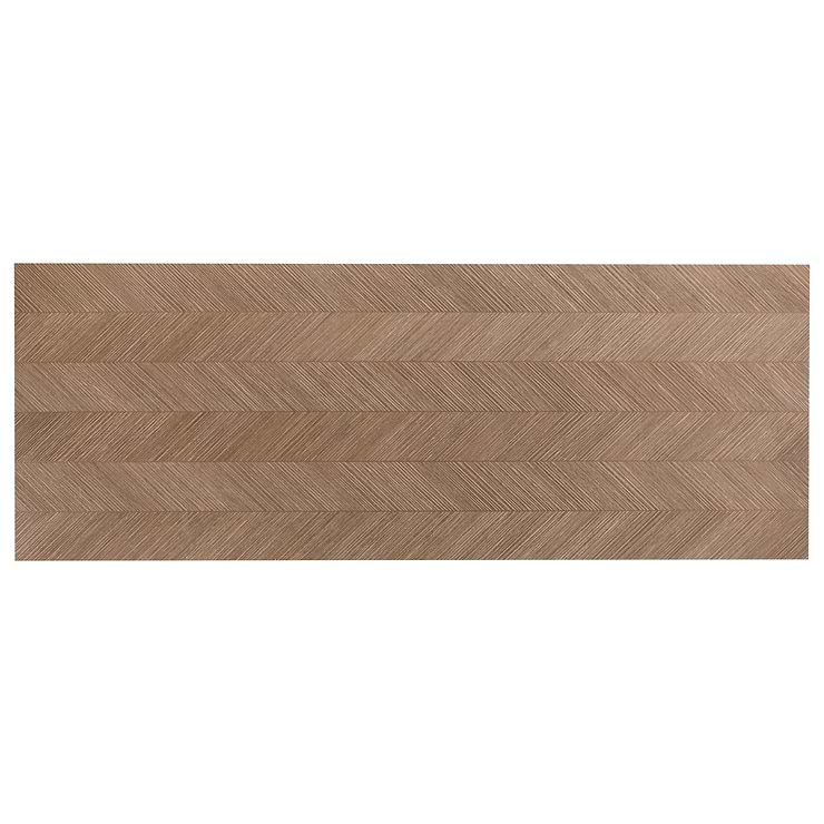 Briona Cherry Brown 18x48 Textured Wood Look Matte Ceramic Tile