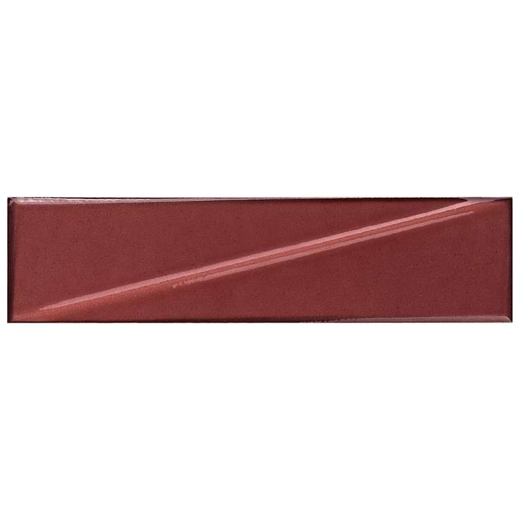 Axelle Ruby Red 3x12 3D Glossy Ceramic Subway Tile