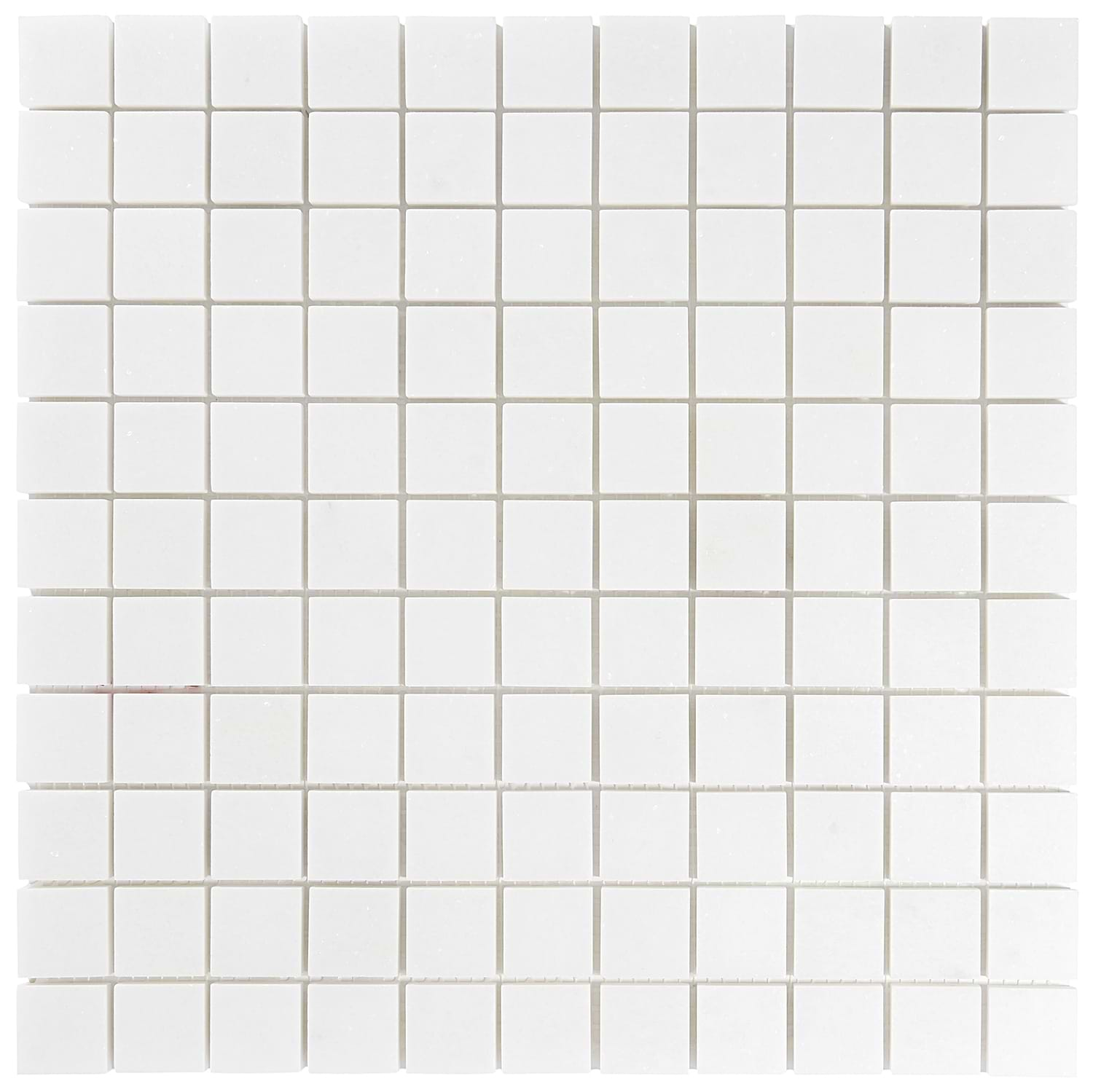 White Thassos 1x1 Polished Marble Tile