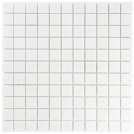 White Thassos 1x1 Square Polished Marble Mosaic
