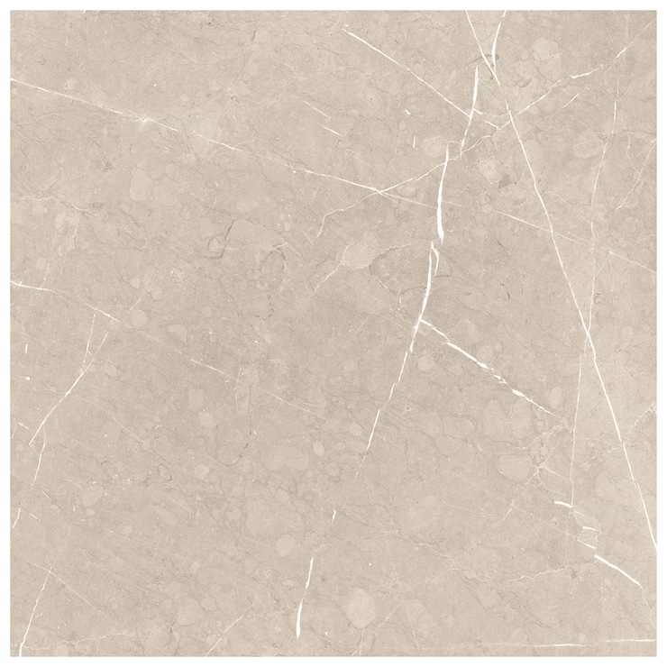 Autograph Crema Beige 48x48 Marble Look Satin Porcelain Tile