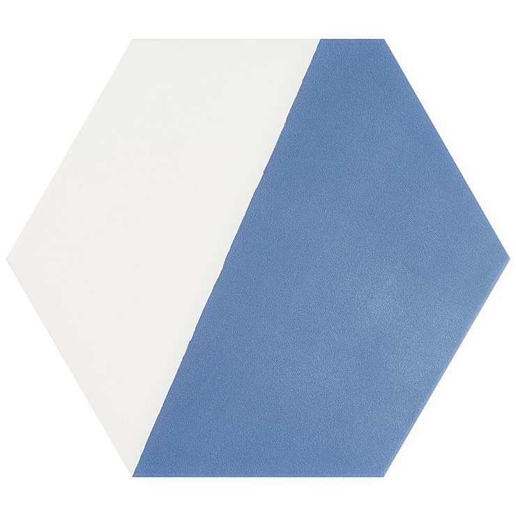 HexArt Pop Azul 8" Hexagon Matte Porcelain Tile