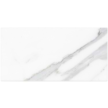 Calacatta White 4x8 Polished Marble Subway Tile