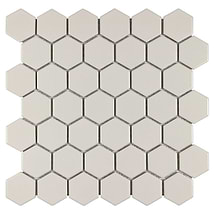 Serenity Pearl Beige 2" Hexagon Matte Porcelain Mosaic Tile