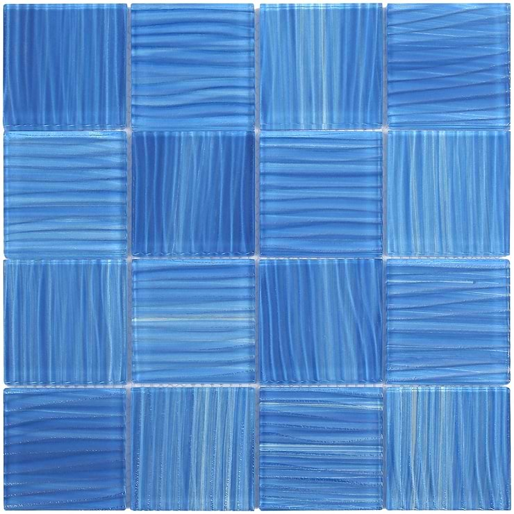 Bimini Azure 3x3 Polished Glass Mosaic