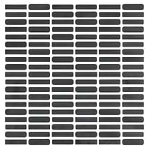 Venini Black 1/2" x 2" Mini Brick Frosted Glass Mosaic Tile