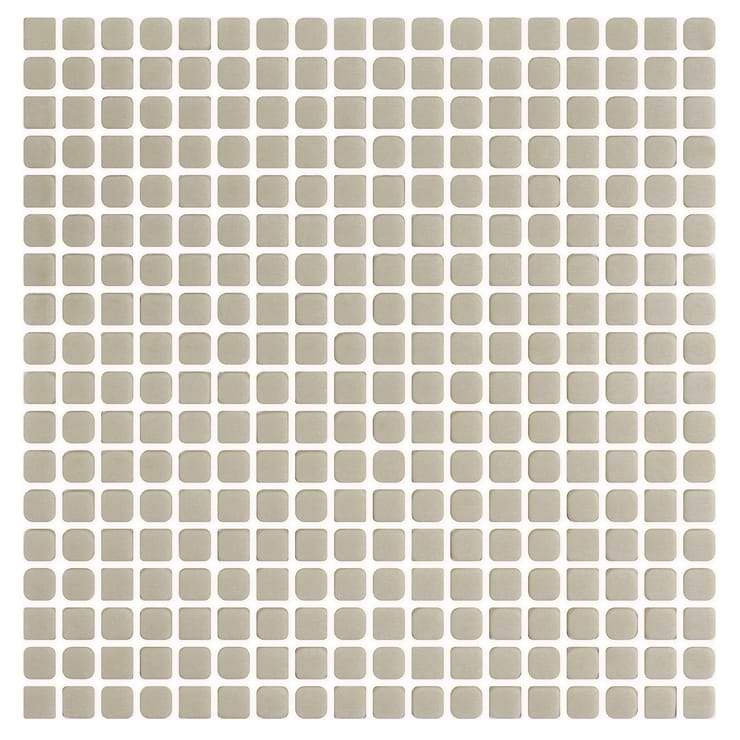 Venini Beige 1/2" Mini Square Frosted Glass Mosaic Tile