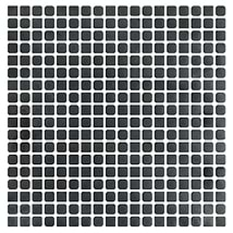 Venini Black 1/2" Mini Square Frosted Glass Mosaic Tile