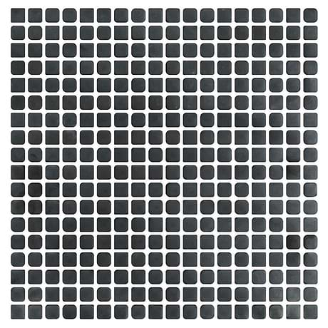 Venini Black 1/2" Mini Square Frosted Glass Mosaic Tile