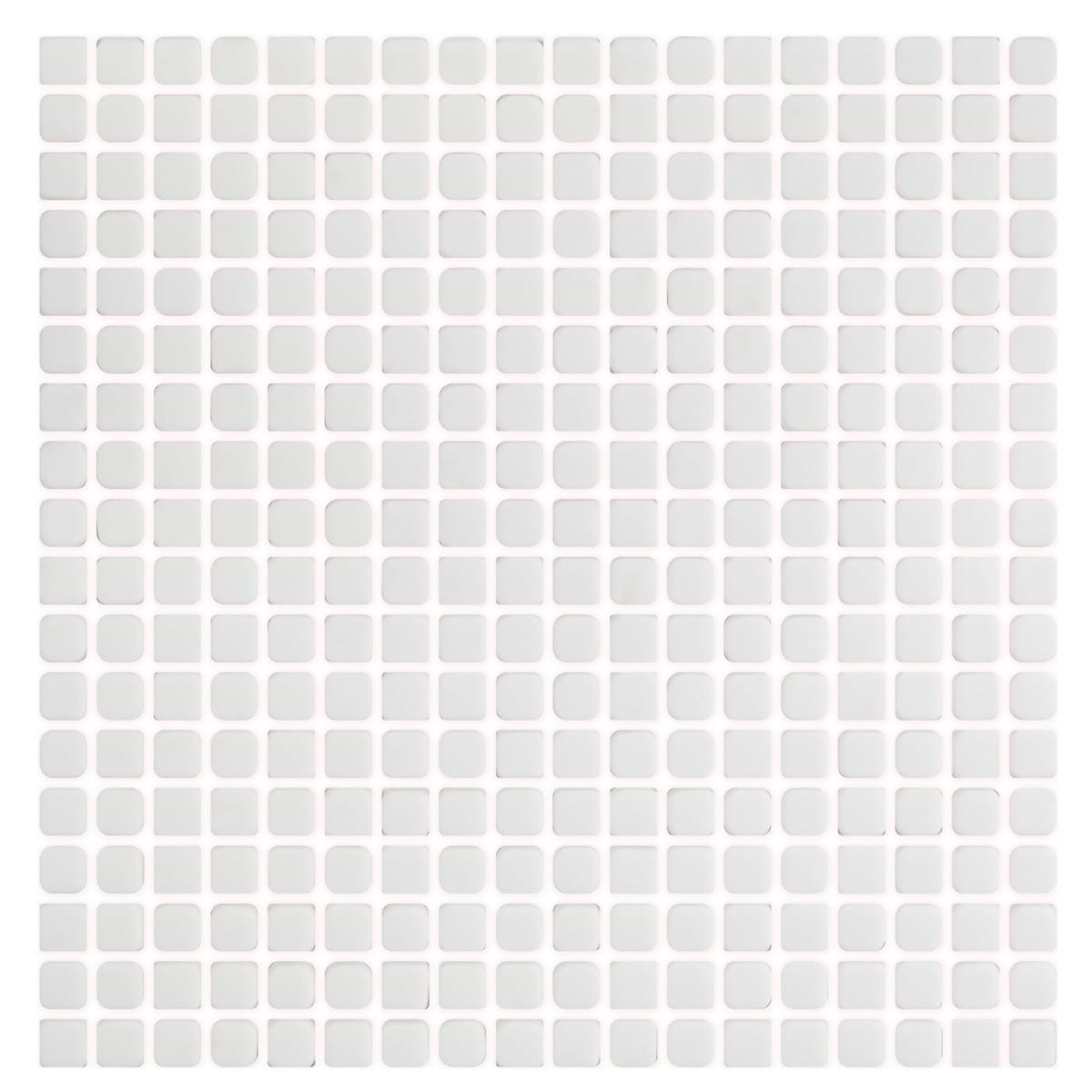 Venini White 1/2" Mini Square Frosted Glass Mosaic Tile