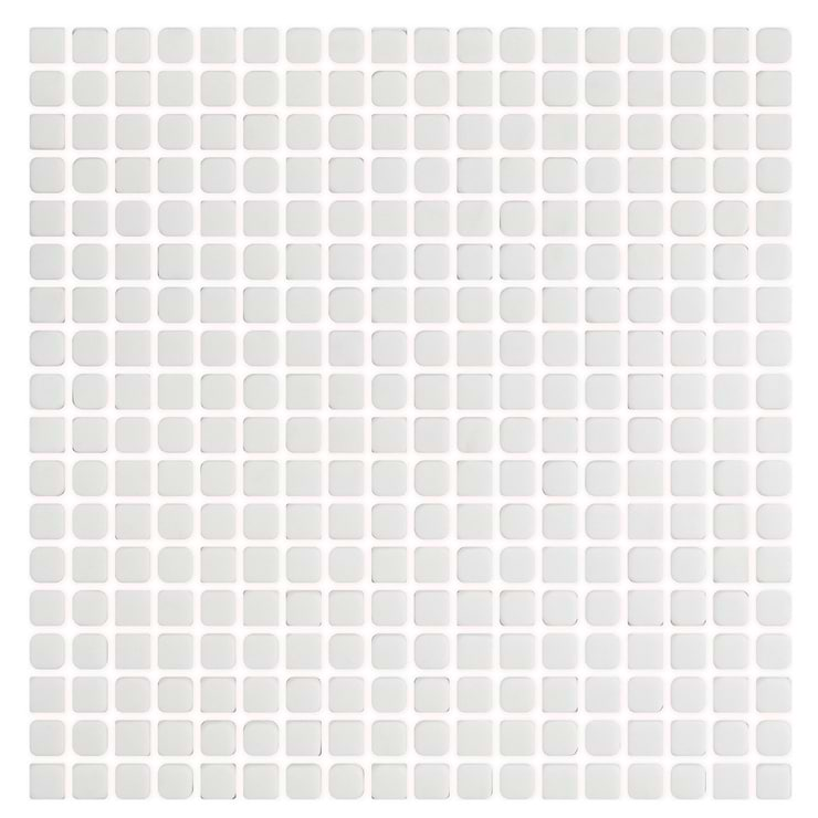 Venini White 1/2" Mini Square Frosted Glass Mosaic Tile