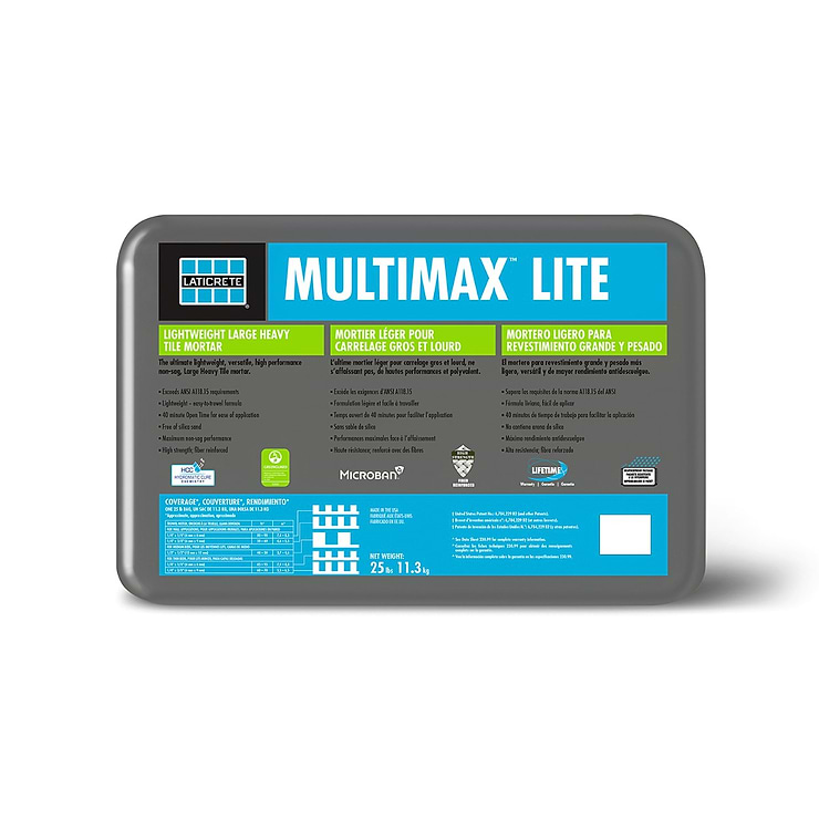 Laticrete Multimax Lite Gray Thinset- 25 lb