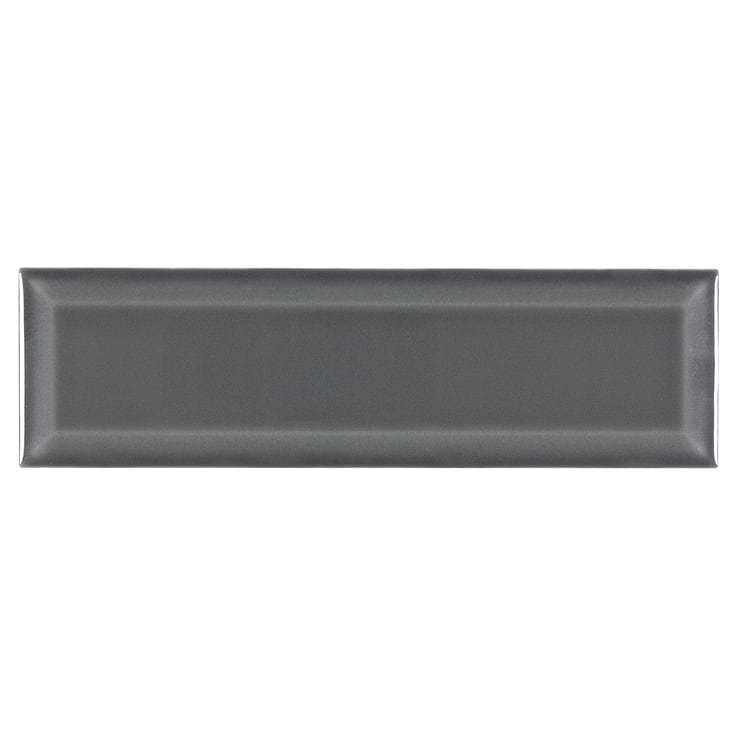 Astoria Beveled Midnight Gray 3x9 Glossy Ceramic Subway Tile