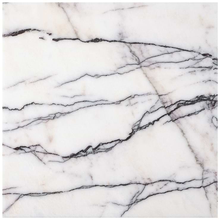 Lilac White 12x12 Polished Marble Tile