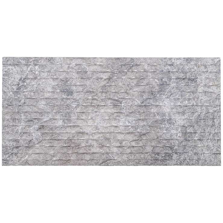 Tundra Gray Chiseled 12x24 Textured Limestone Tile