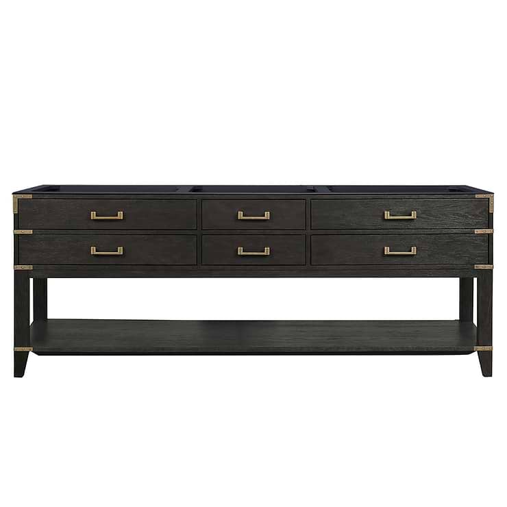 Calico Black Oak 84" Double Vanity without Top