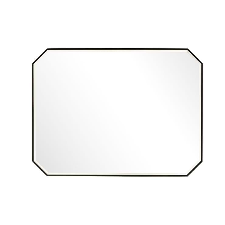 James Martin Vanities Rohe Matte Black 30x40" Octagonal Mirror