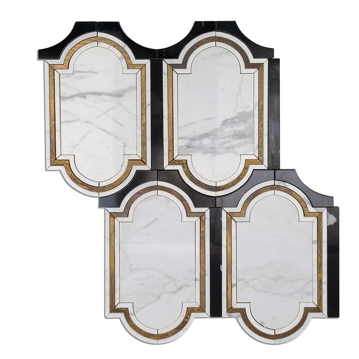 Inara Cavalier Brass And Marble Tile