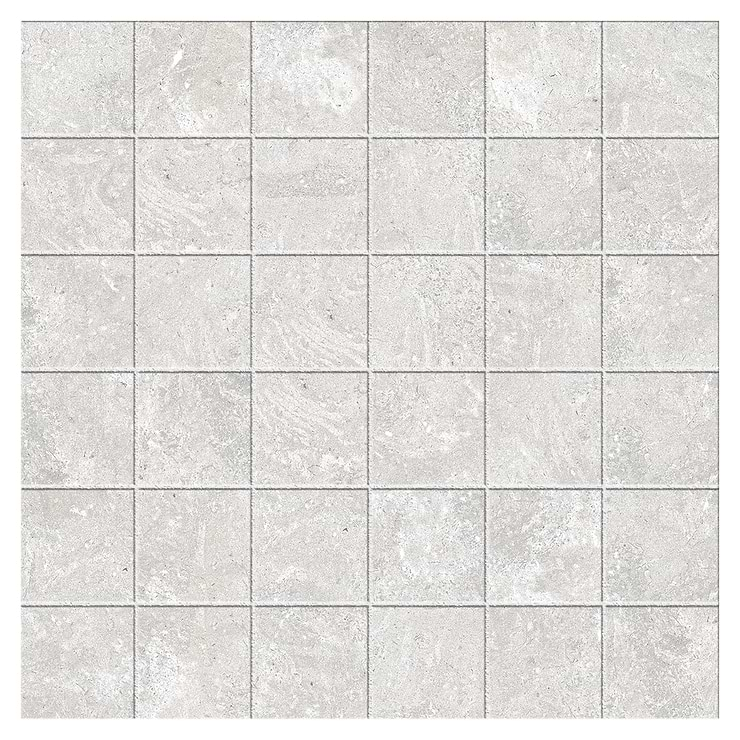 Saint Remy Avorio White 2x2 Limestone Look Matte Mosaic Tile