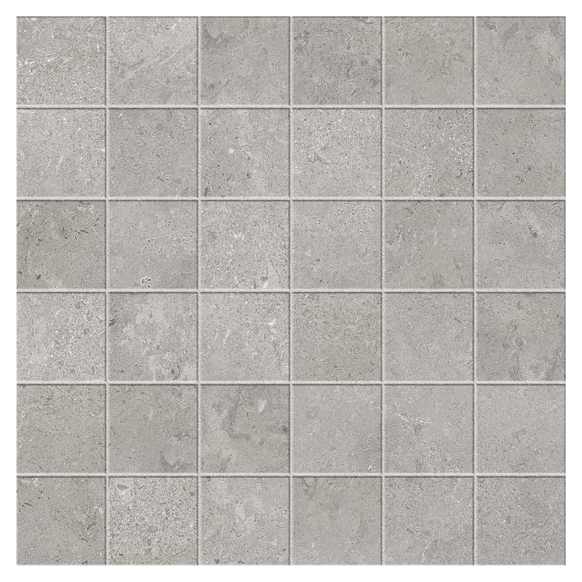 Saint Remy Grigio Gray 2x2 Limestone Look Matte Mosaic Tile