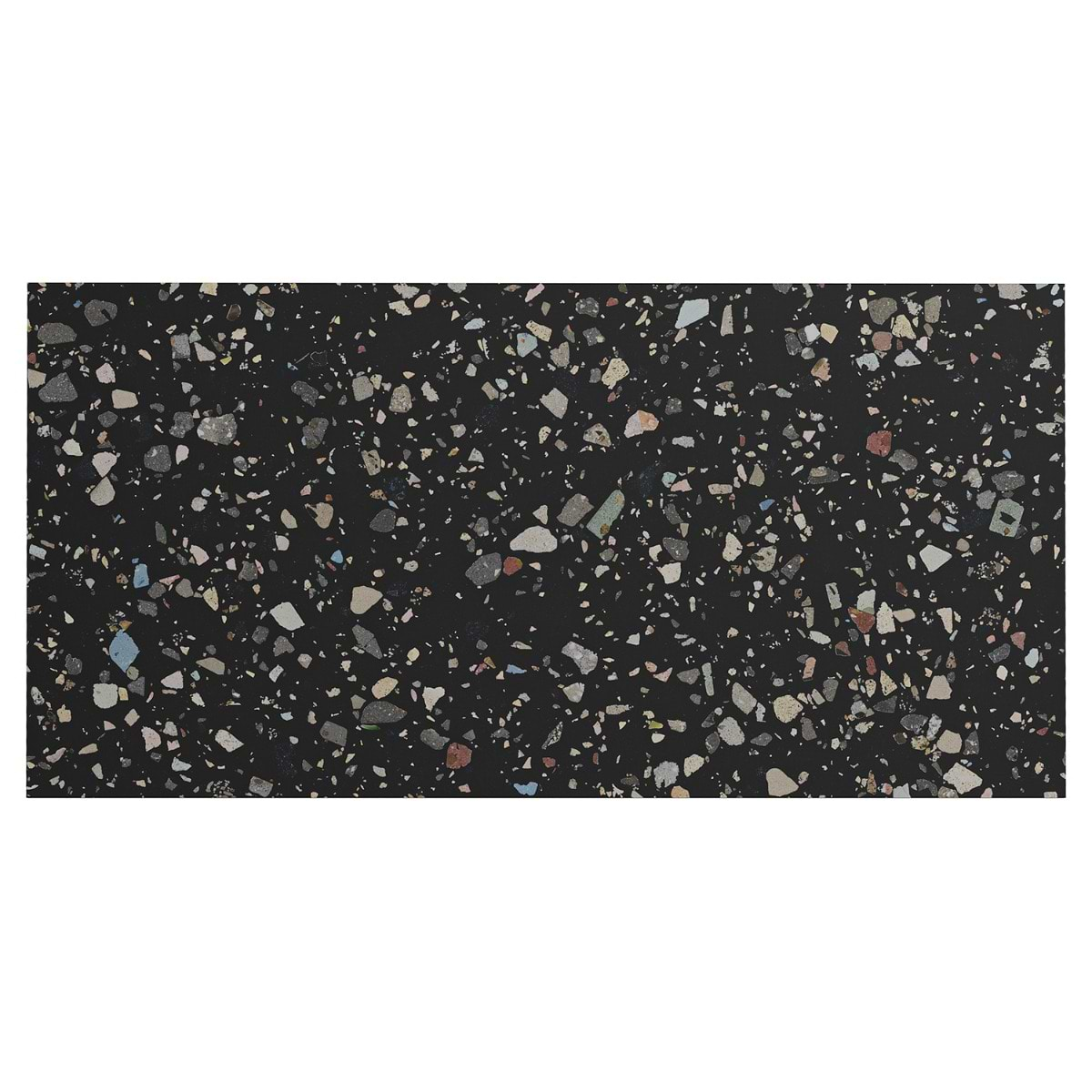 Sample-Bejeweled Black Multicolor 24x48 Polished Porcelain Tile ...