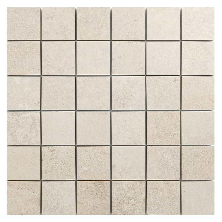 Stoneside Cream Beige 2x2 Porcelain Matte Mosaic Tile