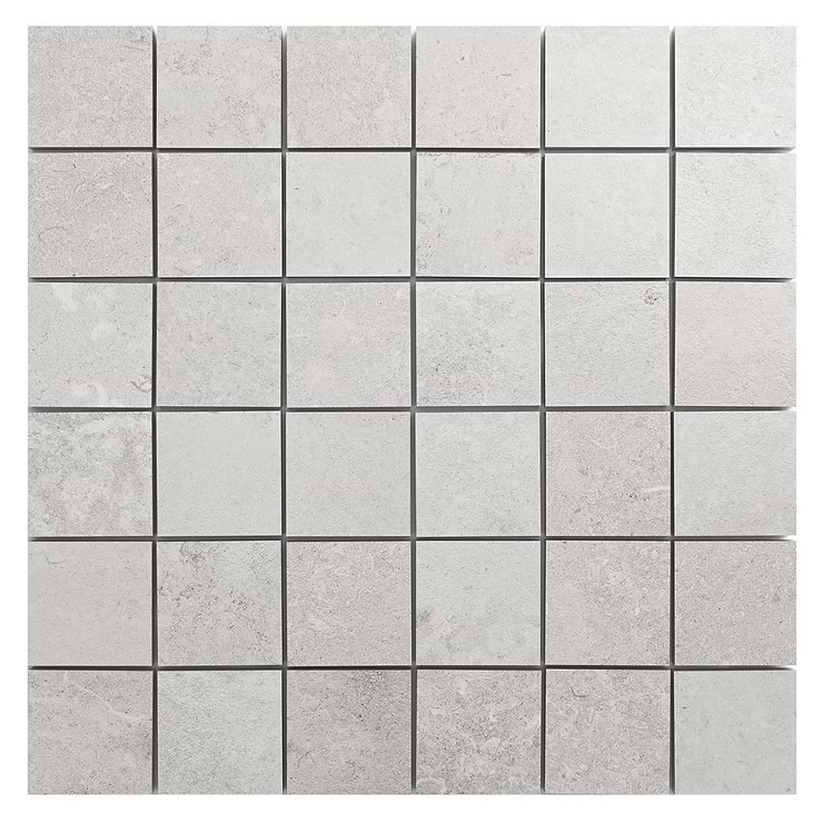 Stoneside Pearl Gray 2x2 Porcelain Matte Mosaic Tile