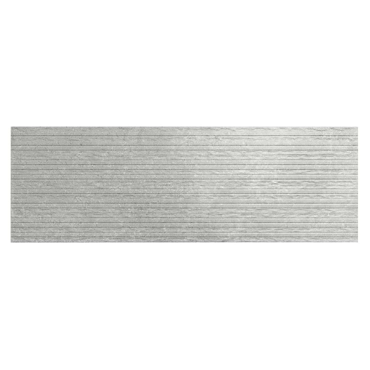 Stoneside Pearl Gray Deco 12x36 Matte Ceramic Tile