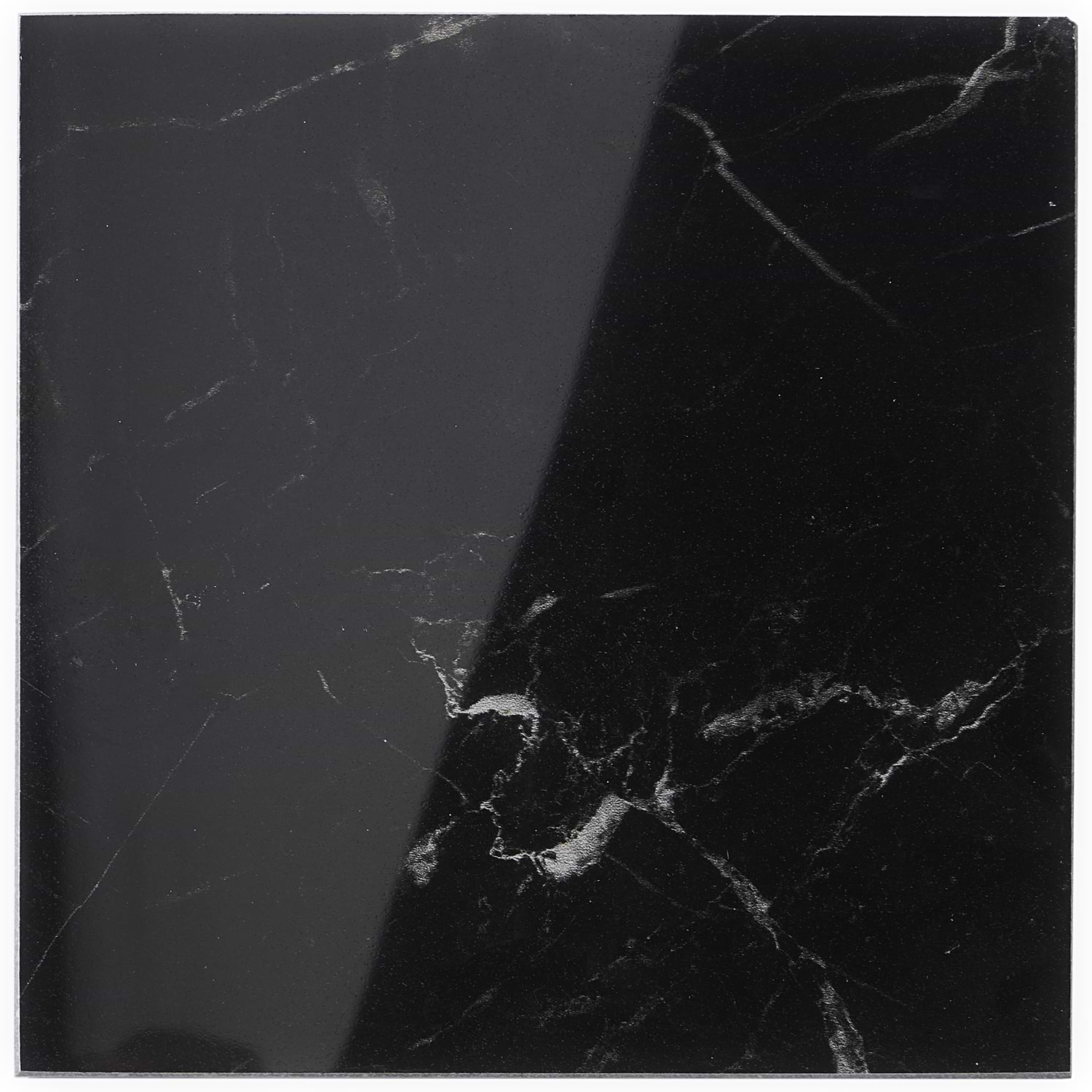 Marble Tech Port Laurent 6x6 Polished Nero Marquina Look Porcelain Tile